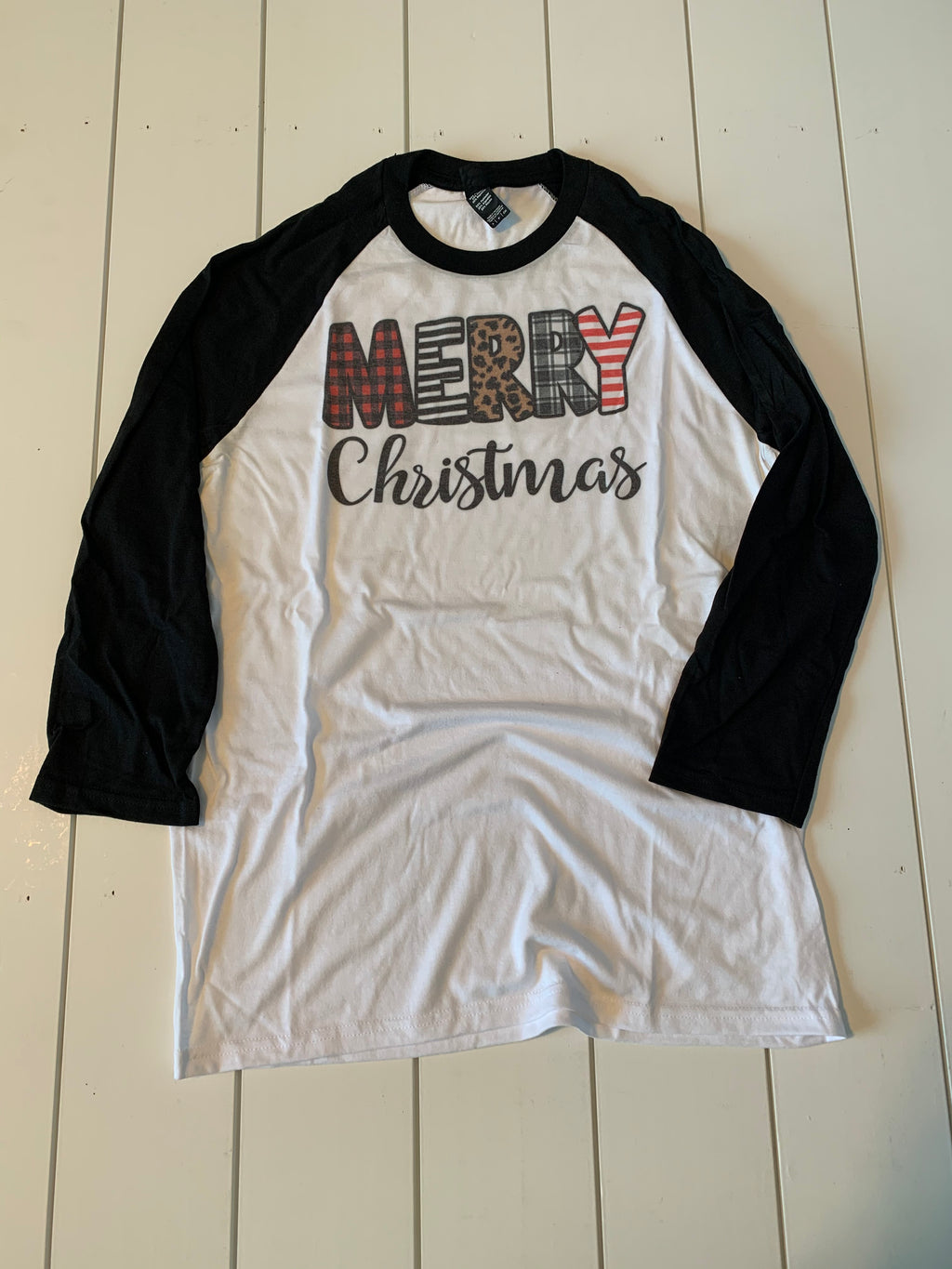 Merry Christmas- baseball tee
